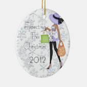 Erwartung dieser Weihnachtsverzierung Keramik Ornament (Rechts)