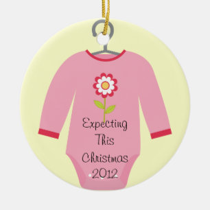 Erwartung dieser Weihnachtsverzierung Keramik Ornament