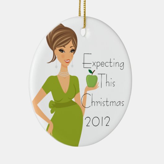 Erwartung dieser Weihnachtsverzierung Keramikornament (Rechts)