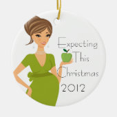 Erwartung dieser Weihnachtsverzierung Keramikornament (Vorne)