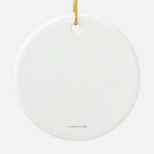 Erwartung dieser Weihnachtsverzierung Keramikornament (Hinten)