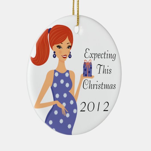 Erwartung dieser Weihnachtsverzierung Keramikornament (Rechts)