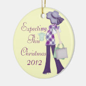 Erwartung dieser Weihnachtsverzierung Keramikornament (Links)