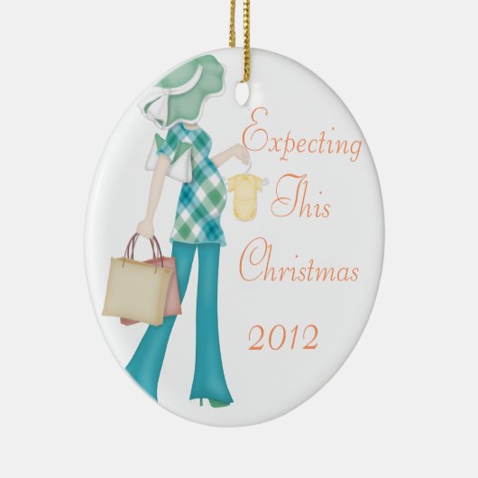 Erwartung dieser Weihnachtsverzierung Keramikornament (Rechts)