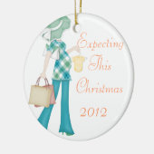 Erwartung dieser Weihnachtsverzierung Keramikornament (Links)