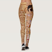 Erwartung durch Klimt Vintage Viktorianische Jugen Leggings (Rückseite)
