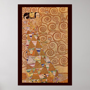 Erwartung durch Klimt Vintage Viktorianische Jugen Poster
