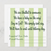 Erwartung einer Baby-Ankündigung Ankündigung (Vorne/Hinten)