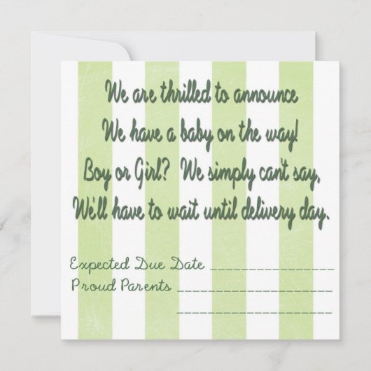 Erwartung einer Baby-Ankündigung Ankündigung (Vorderseite)