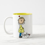 Erwartung einer Baby-Tasse Zweifarbige Tasse (Links)