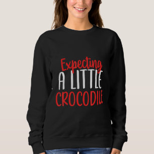 Erwartung einer kleinen Junge Mutter der Krokodils Sweatshirt