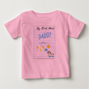 Erwartung eines Baby Girl mein erstes Daddy-Papier Baby T-shirt