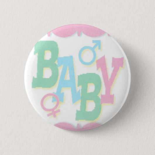 Erwartung eines Baby-Knopfes Button (Vorderseite)