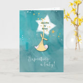 Erwartung eines Babys/Glückwunsch Persönlicher Nam Karte (Gelbe Blume)