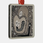 Erwartung eines Babys Silbernes Ornament (Rechts)