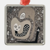 Erwartung eines Babys Silbernes Ornament (Vorne)