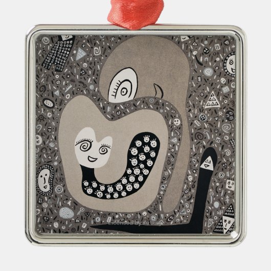 Erwartung eines Babys Silbernes Ornament (Vorne)