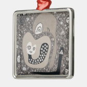 Erwartung eines Babys Silbernes Ornament (Links)