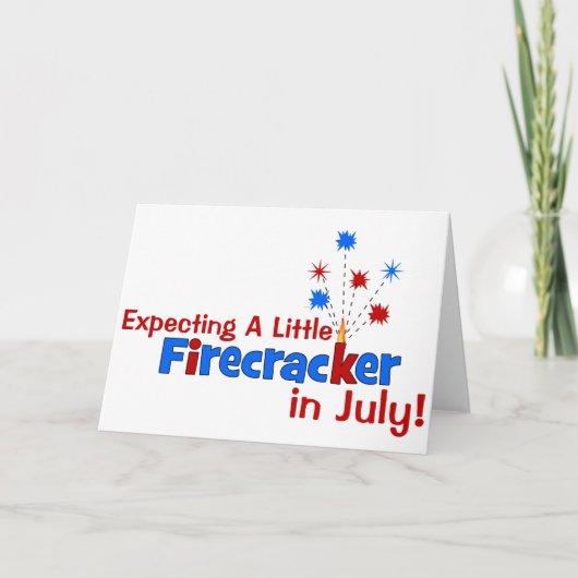 Erwartung eines kleinen Firecracker im Juli Karte (Vorderseite)
