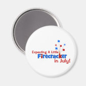 Erwartung eines kleinen Firecracker im Juli Magnet (Vorderseite/Rückseite)