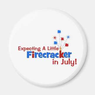 Erwartung eines kleinen Firecracker im Juli Magnet