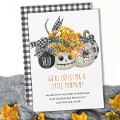 Erwartung eines kleinen Kürbis Halloween Bauernhau Ankündigung