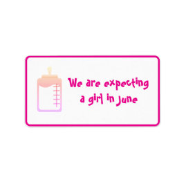 Erwartung eines Mädchens im Mai Aufkleber von dalD Adressaufkleber