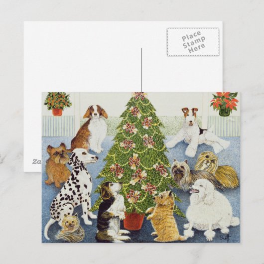 Erwartung Feiertagspostkarte (Vorne/Hinten)