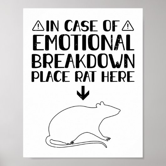 Erwartung | Rats Haustiere Geschenke Poster (Vorne)