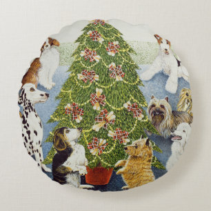 Erwartung Rundes Kissen