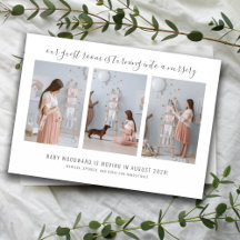 Erwartung von 3 Fotokollaps rosa Schwangerschaft