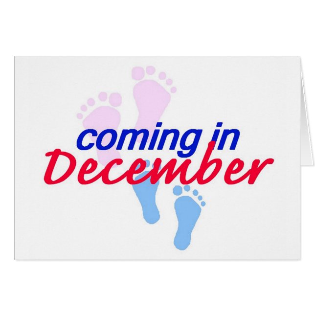 Erwartung von DEZEMBER-Karte (Vorderseite (Horizontal))