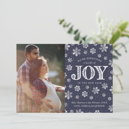Erwartung von Joy Pregnancy Ankündigung Weihnachte (Stehend Vorderseite)