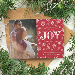 Erwartung von Joy Pregnancy Ankündigung Weihnachte