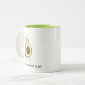 Erwartung von Mutter Funny Avocado Zweifarbige Tasse (Vorderseite Links)