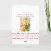 "Erwartung", zum von Kairos draußen zu fördern Karte (Rückseite)