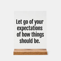 Erwartungen Akryllische Unterzeichnung