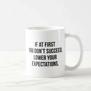 Erwartungen Kaffeetasse