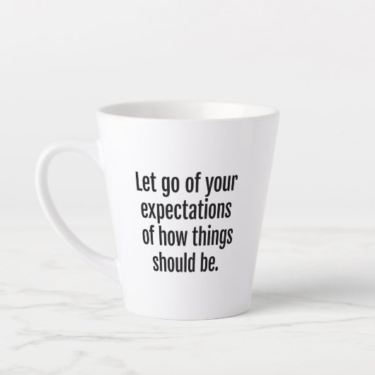 Erwartungen Latte Tasse (Links)