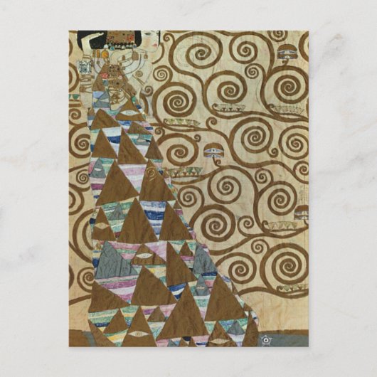 Erwartungen von Gustav Klimt Postkarte (Vorderseite)