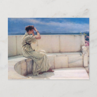 Erwartungen von Lawrence Alma Tadema Postkarte