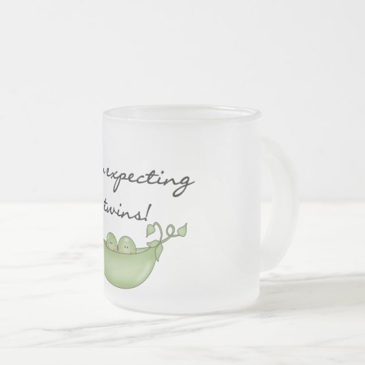 Erwartungen von Zwillingen - Erbsen in einem Pod Mattglastasse (VorderseiteRechts)