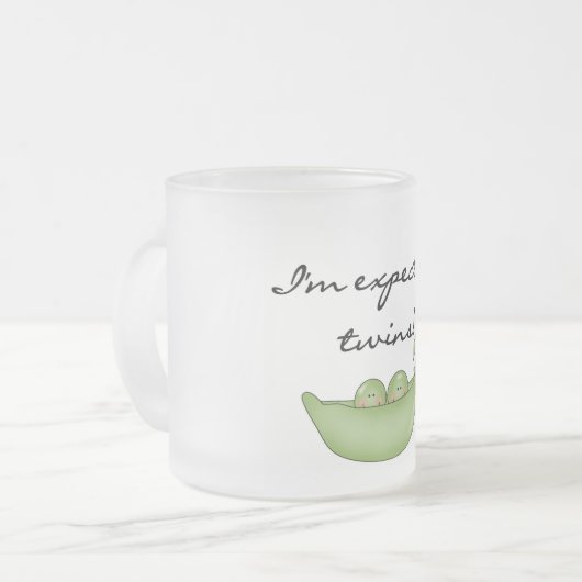 Erwartungen von Zwillingen - Erbsen in einem Pod Mattglastasse (Vorderseite Links)