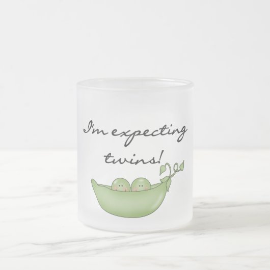 Erwartungen von Zwillingen - Erbsen in einem Pod Mattglastasse (Mittel)