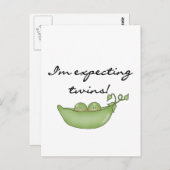 Erwartungen von Zwillingen - Erbsen in einem Pod Postkarte (Vorne/Hinten)