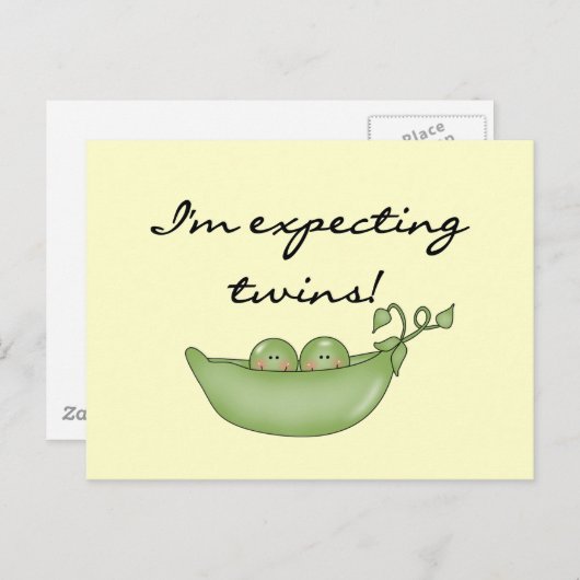 Erwartungen von Zwillingen - Erbsen in einem Pod Postkarte (Vorne/Hinten)