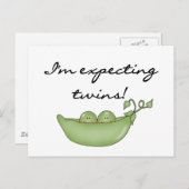 Erwartungen von Zwillingen - Erbsen in einem Pod Postkarte (Vorne/Hinten)