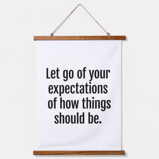 Erwartungen Wandteppiche aus Holz (Vorderseite)