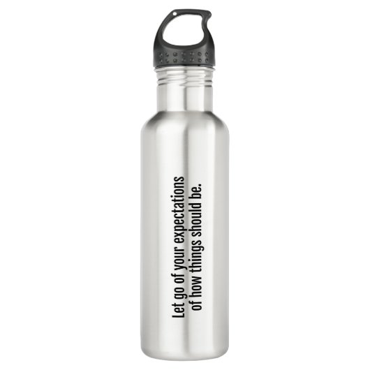 Erwartungen Wasserflasche Edelstahlflasche (Vorderseite)