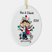 Erwartungsvolle Katzen-Hundeverzierung der Keramik Ornament (Rechts)